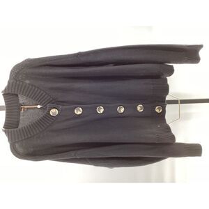 Quince Women's 100% Organic Cotton Cropped Cardigan Black L